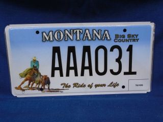 The Ride Of Your Life Montana Cutting Horse Association License Plate