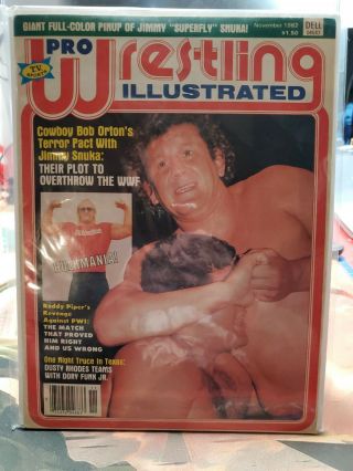 November 1982 Pro Wrestling Illustrated Cowboy Bob Orton Hulk Hogan Vintage.