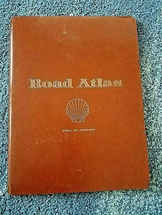 1966 Vintage Shell Rand Mcnally Road Atlas W/ Cover Nat’l Parks Us Canada Mexico