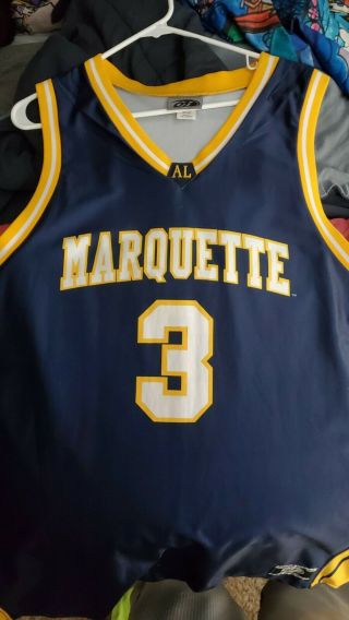 Mens Vintage Dwayne Wade Marquette University Basketball Jersey Adult Size 2xl