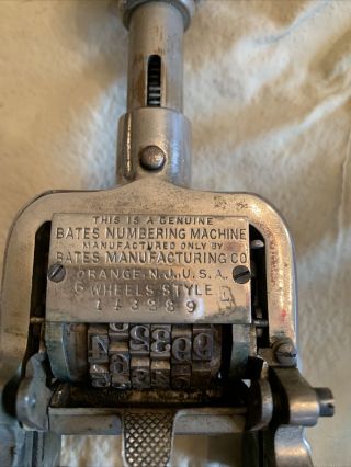 Vintage Bates Numbering Machine