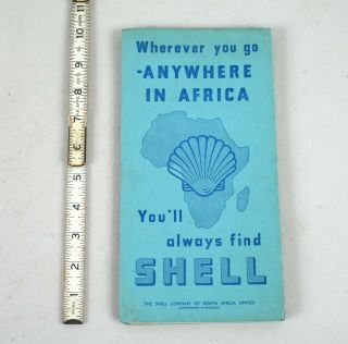 1936 Royal Automobile Club of South Africa Shell Gas Physical Road Map 2