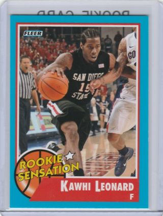2011 - 12 Fleer Retro Kawhi Leonard Rookie Sensation Rookie Card Rc 59