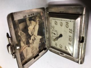 Antique,  Juvenia,  Sterling Silver,  925,  Art Deco,  Purse Watch,  Travel Watch
