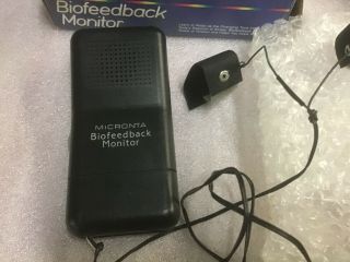 Vintage Micronta BIOFEEDBACK Monitor Radio Shack Tandy Lie Detector Sensor 2