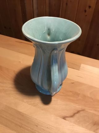 Vintage Signed McCoy USA Green Vase,  8 1/4 