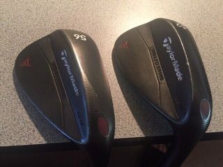 Pair Taylormade Milled Grind Antique Bronze 52°/9° & 56°/12° Recoil Graphite