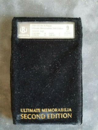 2001/02 BAP Ultimate Memorabilia 2nd edition NAME PLATES SP/50 27 Jagr (Slab) 3