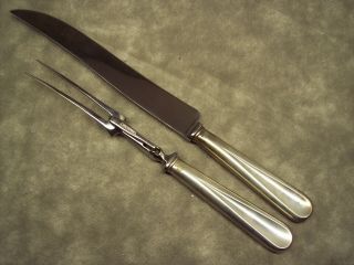J Tostrup Norway Sterling Carving Set knife & fork appear to be 13” Knife 3