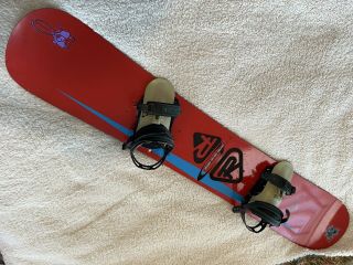 Vintage Gnu Pharaoh 154 Cm Twin - Tip All Mountain Snowboard With Bindings
