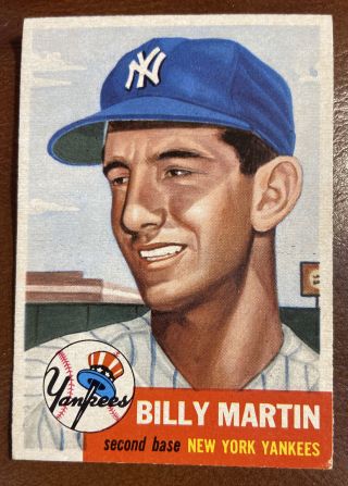 1953 Topps Billy Martin 86 Nm York Yankees Hall Of Fame