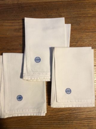 Vintage Pan Am Cloth Napkins - Set Of 3