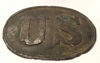 Antique Civil War Oval Union Us Belt Buckle Beltplate Relic Vintage Army Old