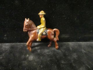 Vintage Manoil Barclay Holt Ww1 Toy Soldier On Horse Made In Usa C203 Pa