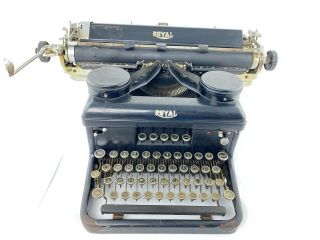 Vintage Royal No.  10 Typewriter C.  1934 Beveled Glass Sides Antique