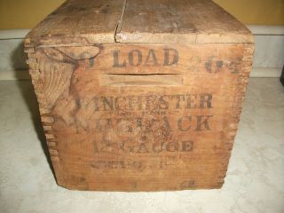 Vintage Antique Winchester Nublack Wood Crate Ammo Box 12 Gauge 1900 - 1920 Empty