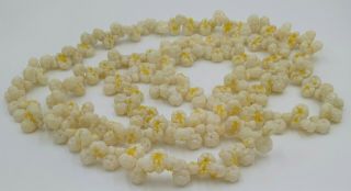 Vtg Realistic Faux Butter Popcorn Garland Christmas Tree Artificial @ 9 Feet