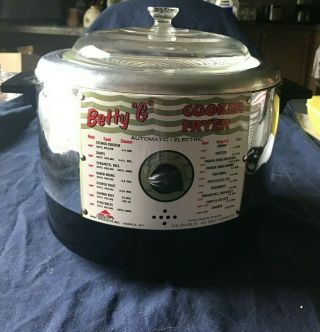 Vintage Betty " G " Automatic Electric Deep Cooker - Fryer Heat Control Model Cf 53