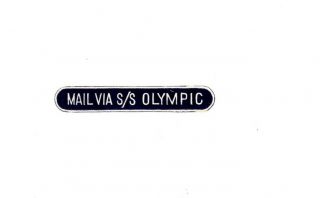 Ss Olympic Mail Sticker White Star Line And Rms Titanic Interest