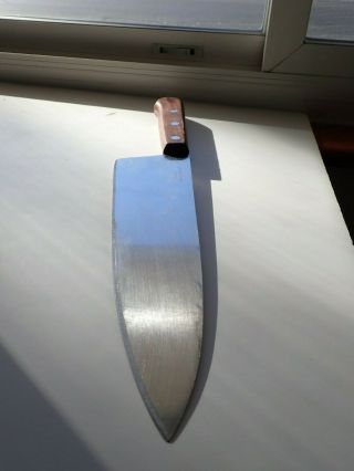 Vintage Denver Cutlery Chef Knife 10 inch 433 - 6010 Wood Handle 2