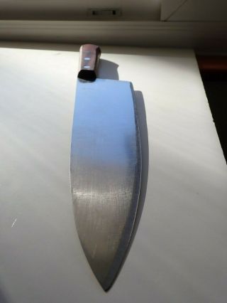 Vintage Denver Cutlery Chef Knife 10 inch 433 - 6010 Wood Handle 3
