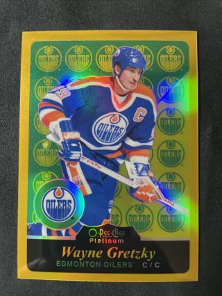 2015 - 16 O - Pee - Chee Platinum Retro Rainbow Gold /149 Wayne Gretzky Oilers