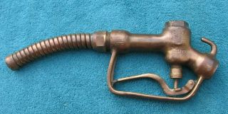 Vintage Brass Powell Two Speed No.  1696 Gasoline Gas Pump Nozzle Handle