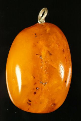 Natural Old Antique 26 G Butterscotch Egg Yolk Baltic Amber Stone Pendant C434