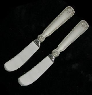Tiffany & Co Shell & Thread 2 Sterling Silver Hollow Handle 6 " Butter Spreader