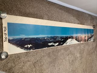 1973 Vintage Vail Colorado Ski Resort Poster Huge 75” X 14”