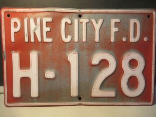 Rural Route Street Sign Fire Address House Number Pine City Vintage Metal 14 X 9