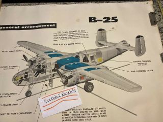 (qty 2) Vintage North American Aviation B - 25 Us Air Force Bomber Training Aid