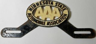 Vintage Aaa Minnesota State Automobile Association License Plate Topper