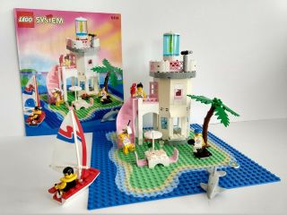 Lego 6414 Paradisa Dolphin Point Lighthouse Complete W/ Instructions,  Box