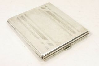 Vintage Art Deco Sterling Silver Engine Turned Card Money Case Holder 100 Grams