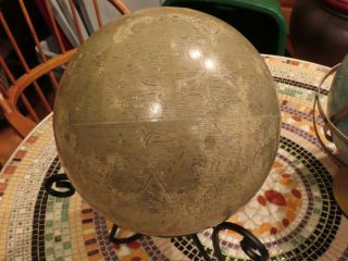 Vintage 1969 Rand Mcnally Lunar Moon Globe 12 " W/ Stand Space Universe School