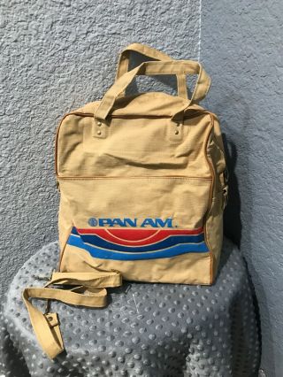 Vintage Pan Am Airline Canvas Flight Attendant Pilot Beige Canvas Tote Bag