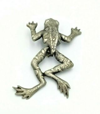 Vintage Jj Jonette Jewelry Frog / Toad With Moving Legs Brooch - Ref F10