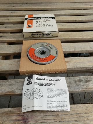 Vintage Made In Usa Black & Decker Tr - 2860 Quick Set 6 " Dado