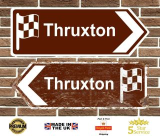 Thruxton Race Circuit Metal Road Sign Vintage Retro Garage Sign Man Cave