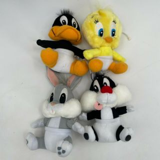 Vtg 1999 Baby Looney Tunes Mobile Plush Tweety Bugs Bunny Sylvester & Daffy