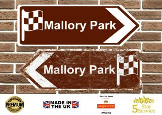 Mallory Park Circuit Metal Road Sign Vintage Retro Garage Sign Man Cave