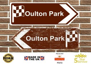 Oulton Park Circuit Metal Road Sign Vintage Retro Garage Sign Man Cave