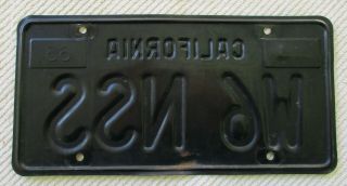 1963 California Ham Radio License Plate W6 NSS 2