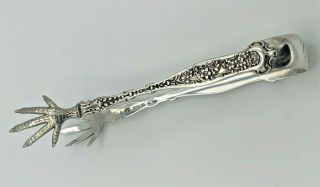 Dresden By Whiting Sterling Silver Ice Tongs 6 ",  Gently