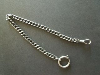 J2510 Antique Silver Pocket Wach Chain See Descrip