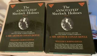 Vtg 1967 Two - Vol Set The Annotated Sherlock Holmes By Sir Arthur Conan Doyle
