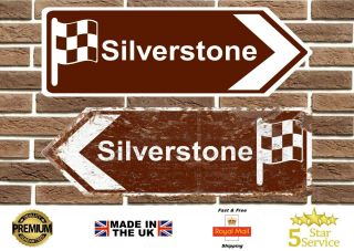 Silverstone Circuit Metal Road Sign Vintage Retro Garage Sign Man Cave