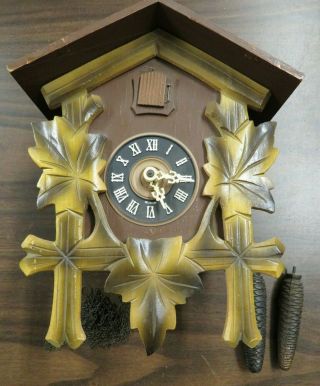Vintage Regula 25 Cuckoo Clock Movement Missing Pendulum - As - Is Parts/repair