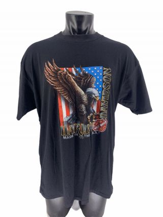 Harley Davidson Tshirt Shirt Tee Vintage Mens 3d Emblem 1991 Santa Rosa Xxl